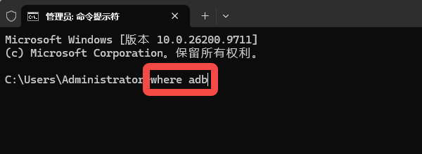 检查是否存在多个ADB版本 检查是否存在多个ADB版本