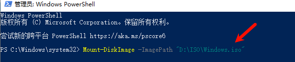 输入命令