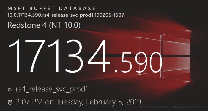 Windows 10四月更新获累积更新KB4487017 升至Build 17134.590