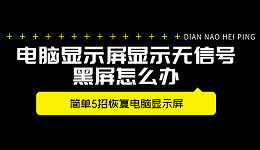 电脑显示屏显示无信号黑屏怎么办 简单5招恢复电脑显示屏