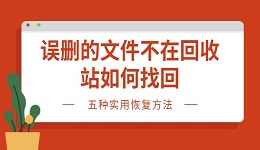 误删的文件不在回收站如何找回 五种实用恢复方法