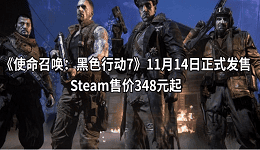 《使命召唤：黑色行动7》11月14日正式发售，Steam售价348元起
