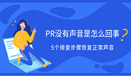 PR没有声音是怎么回事 5个排查步骤恢复正常声音