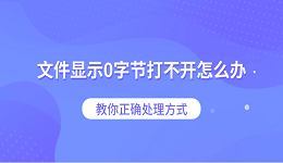 文件显示0字节打不开怎么办？教你正确处理方式