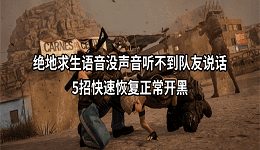 绝地求生语音没声音听不到队友说话？5招快速恢复正常开黑