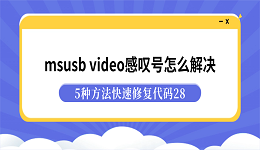 msusb video感叹号怎么解决？5种方法快速修复代码28