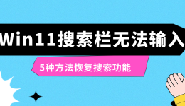 Win11搜索栏无法输入怎么办 5种方法恢复搜索功能