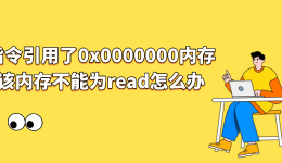 指令引用了0x0000000内存该内存不能为read怎么办？一文讲清