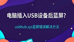 电脑插入USB设备后蓝屏？usbhub.sys蓝屏错误解决方法