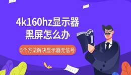 4k160hz显示器黑屏怎么办 5个方法解决显示器无信号