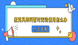 麦克风阵列暂时无法使用怎么办？电脑麦克风故障排查方法
