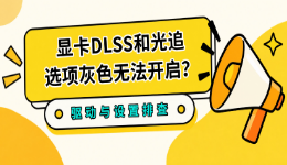 显卡DLSS和光追选项灰色无法开启？驱动与设置排查